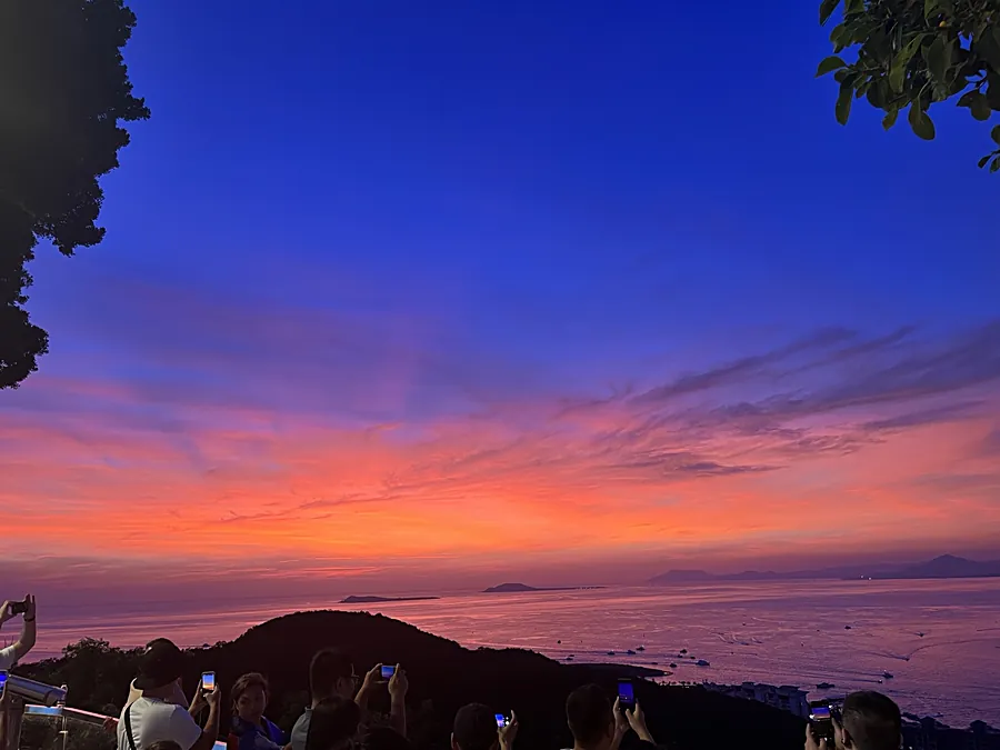 Sunset over the city