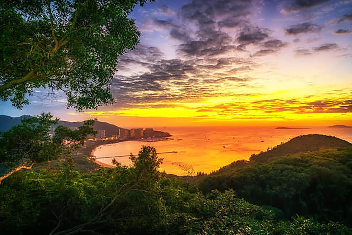 Sunsets over the sea